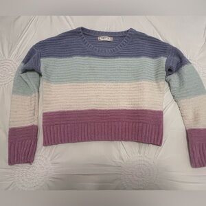 Pink Rose Girl Kids purple sweater large size 14 long sleeves